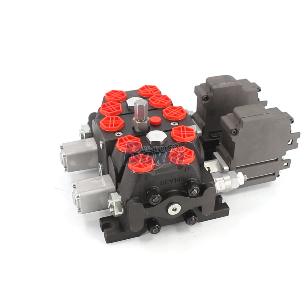 Reliable DCV100EMA-YT-JYT-J-K Electric Motor 2 Spool Hydraulic Directional Valve main image